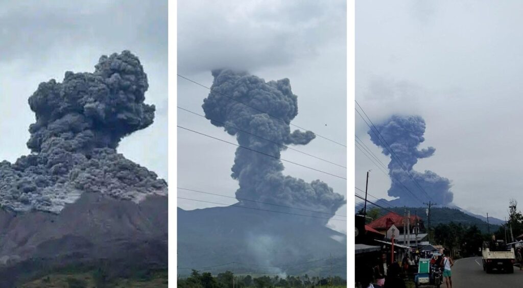 eruzione vulcano Kanlaon filippine