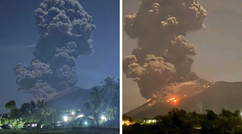 eruzione vulcano Kanlaon filippine