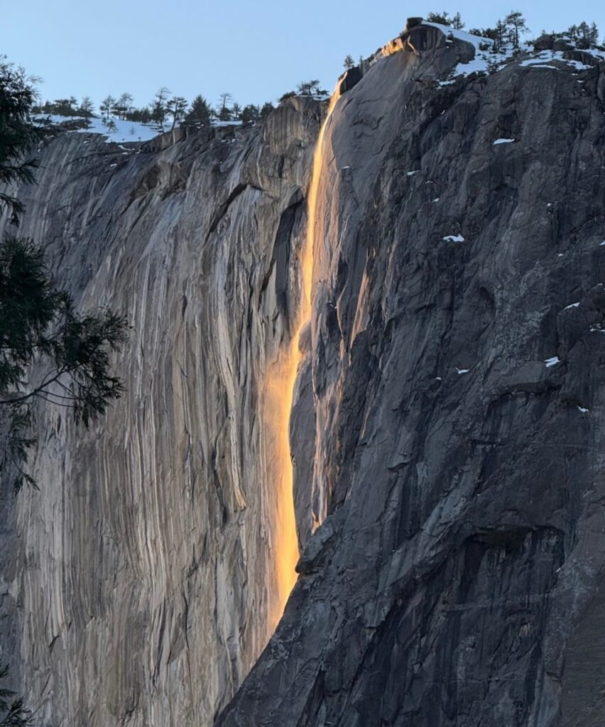 cascata fuoco yosemite firefall cairoli