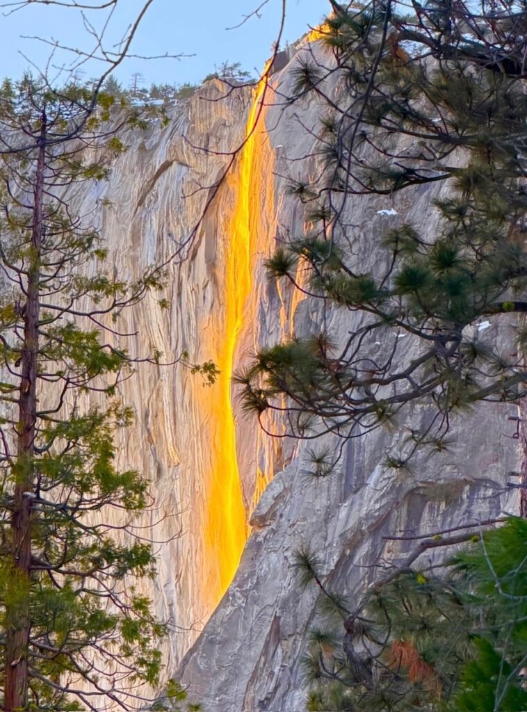 cascata fuoco yosemite firefall cairoli