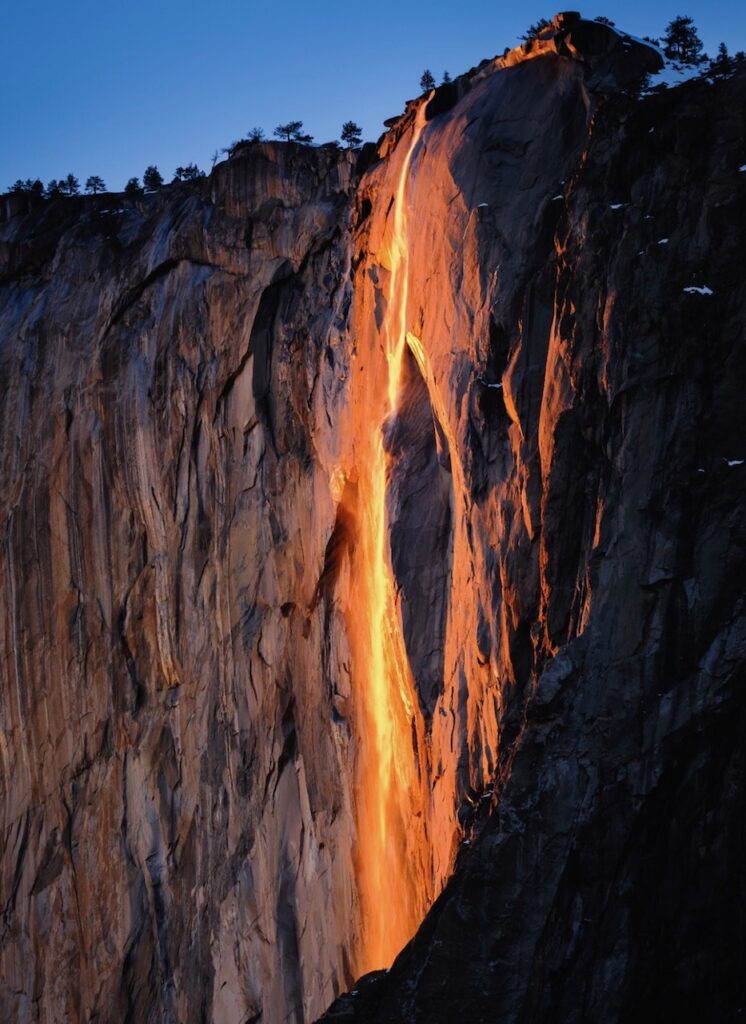 cascata fuoco yosemite firefall cairoli