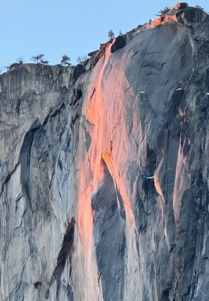 cascata fuoco yosemite firefall cairoli