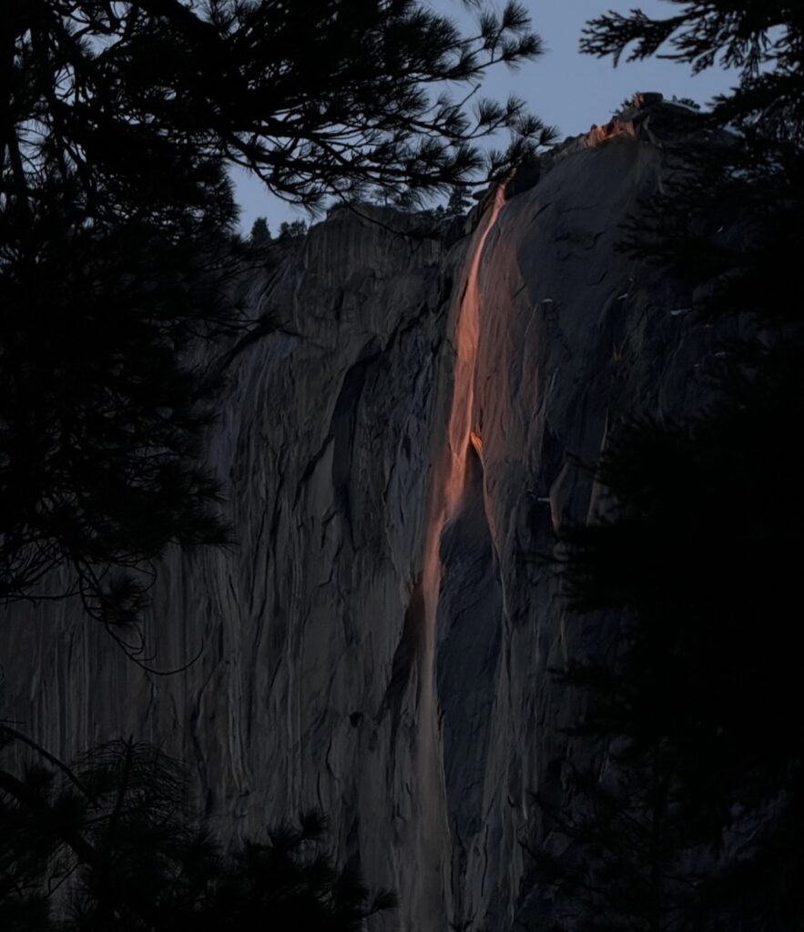 cascata fuoco yosemite firefall cairoli