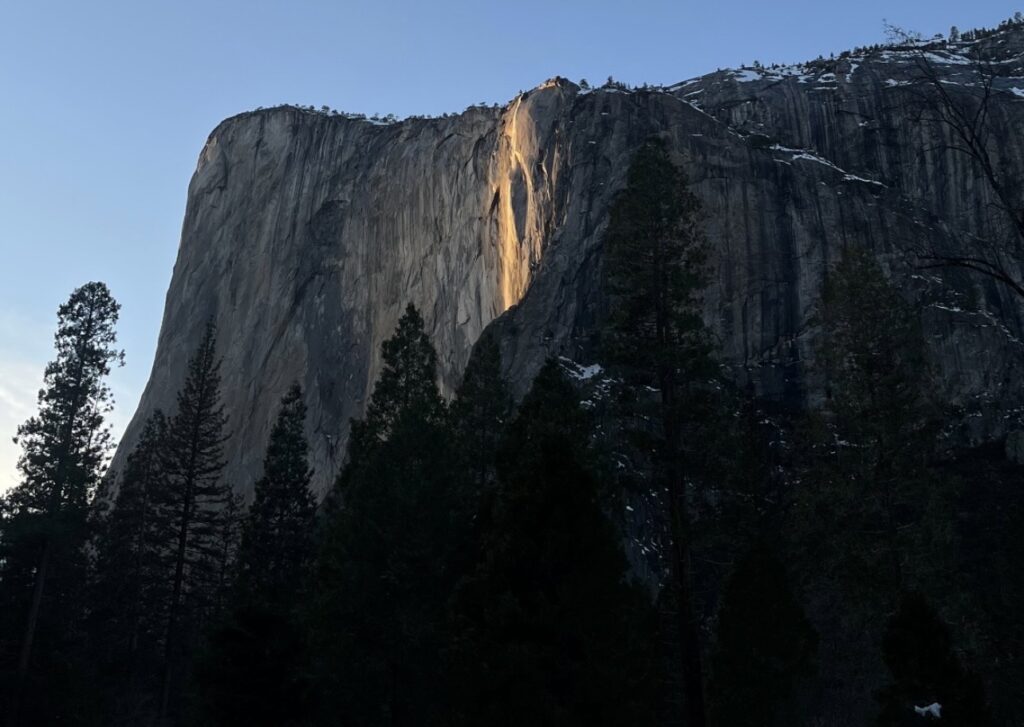 cascata fuoco yosemite firefall cairoli