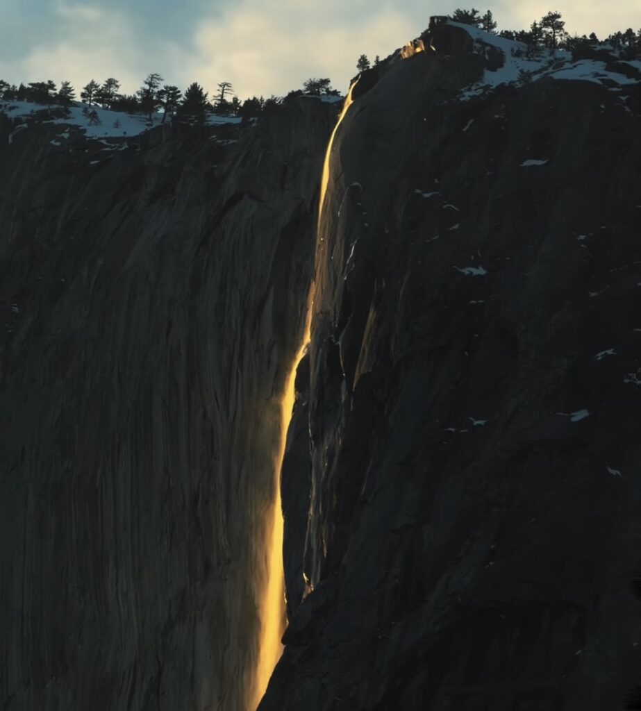 cascata fuoco yosemite firefall cairoli