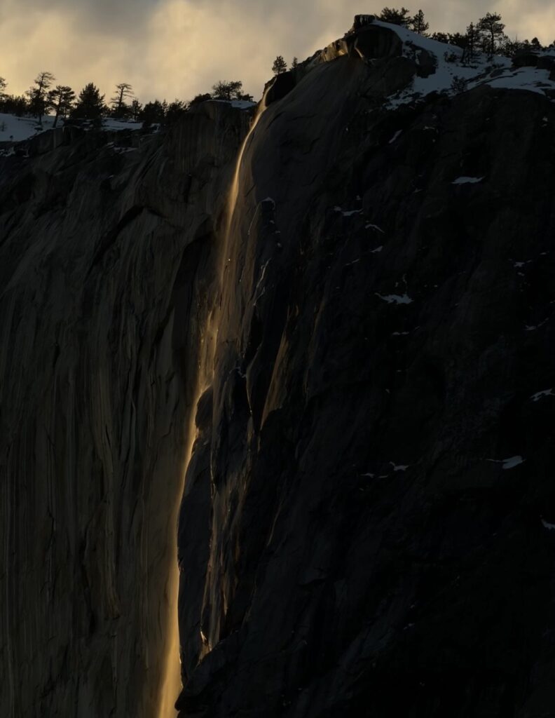 cascata fuoco yosemite firefall cairoli