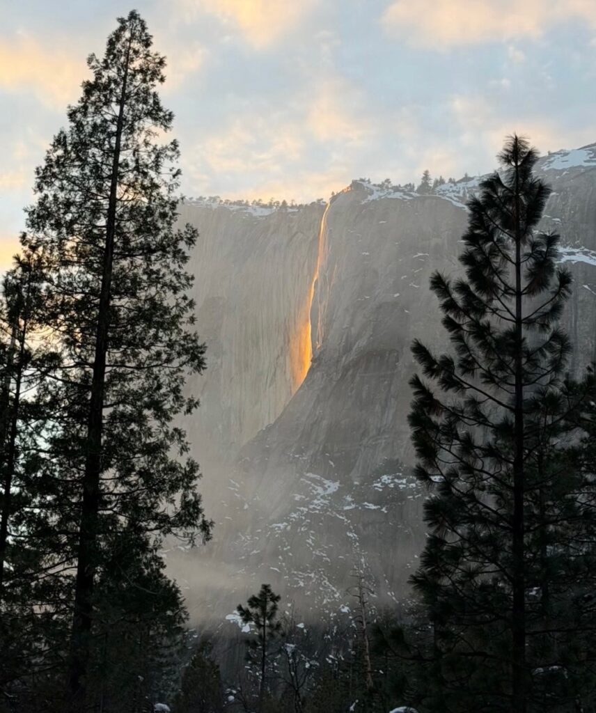 cascata fuoco yosemite firefall cairoli