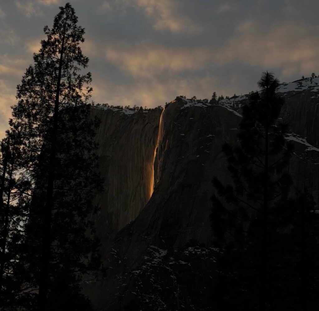 cascata fuoco yosemite firefall cairoli