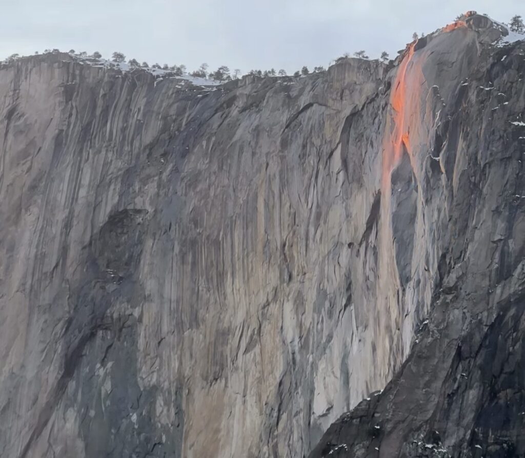 cascata fuoco yosemite firefall cairoli