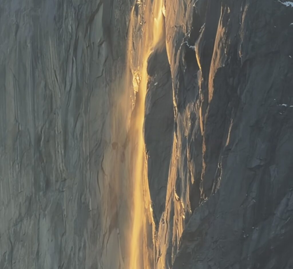 cascata fuoco yosemite firefall cairoli