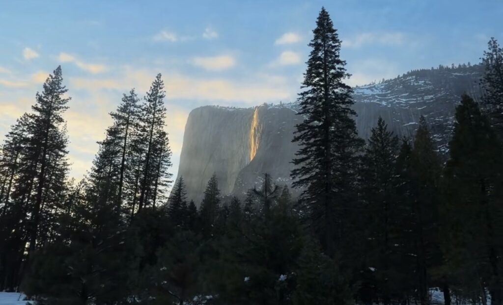 cascata fuoco yosemite firefall cairoli