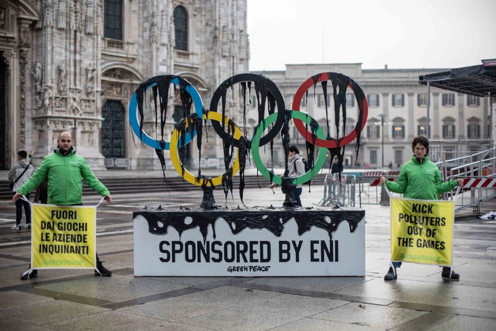 greenpeace olimpiadi milano cortina