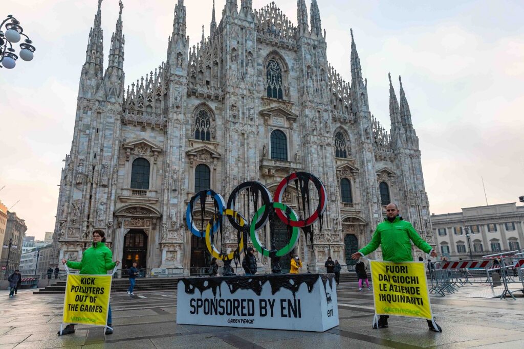greenpeace olimpiadi milano cortina