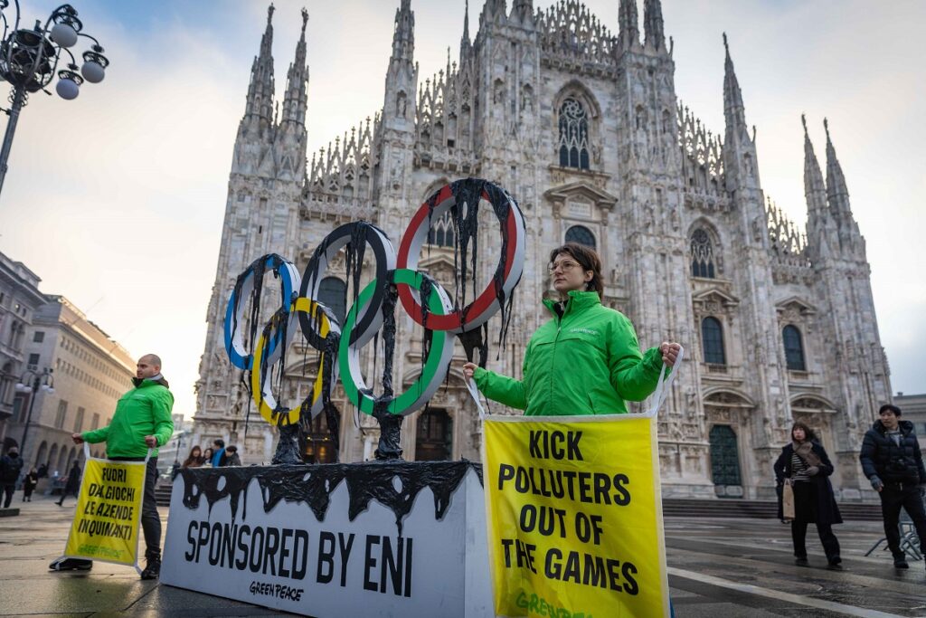 greenpeace olimpiadi milano cortina