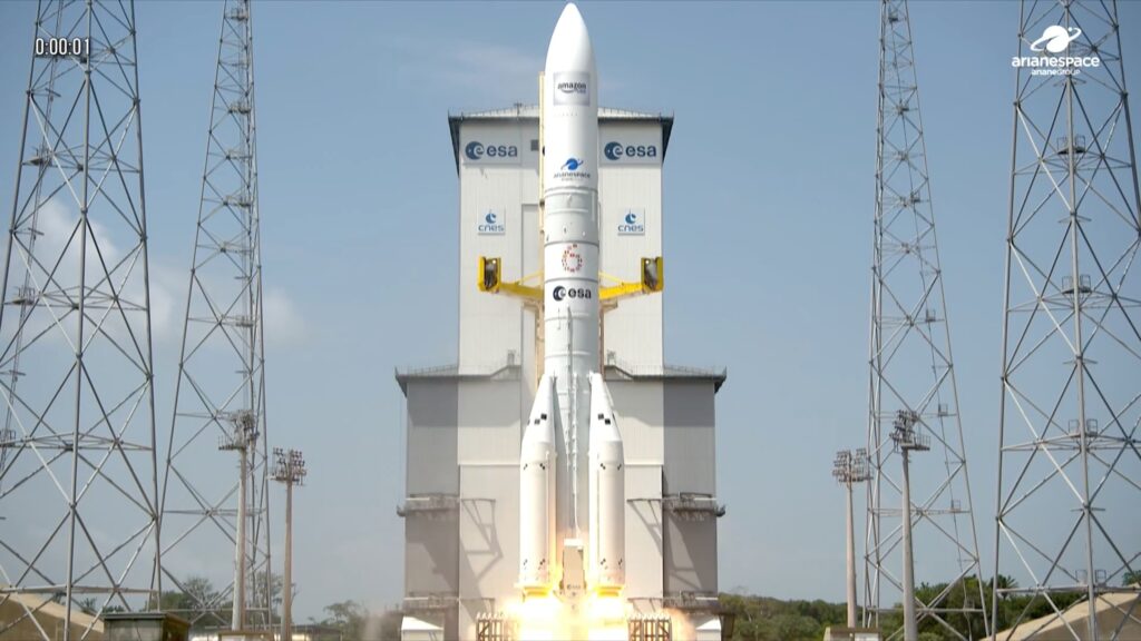 lancio razzo ariane 64