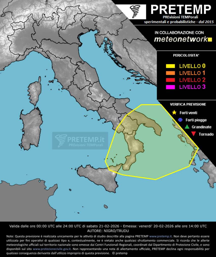 maltempo allerta meteo 21 febbraio