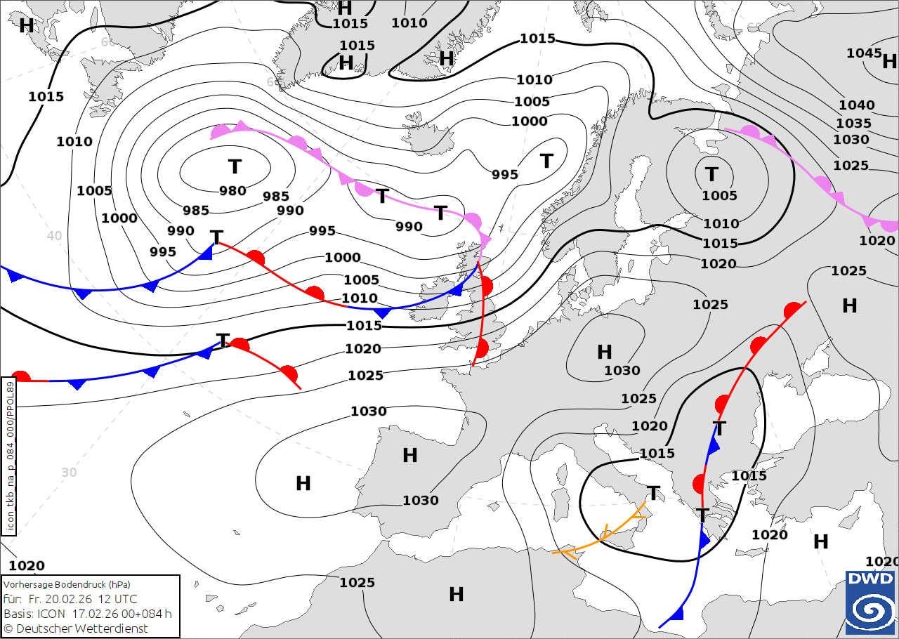 meteo venerdì 20 febbraio