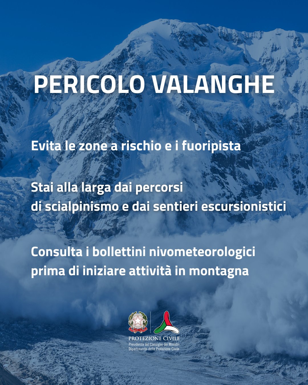 pericolo valanghe dpc