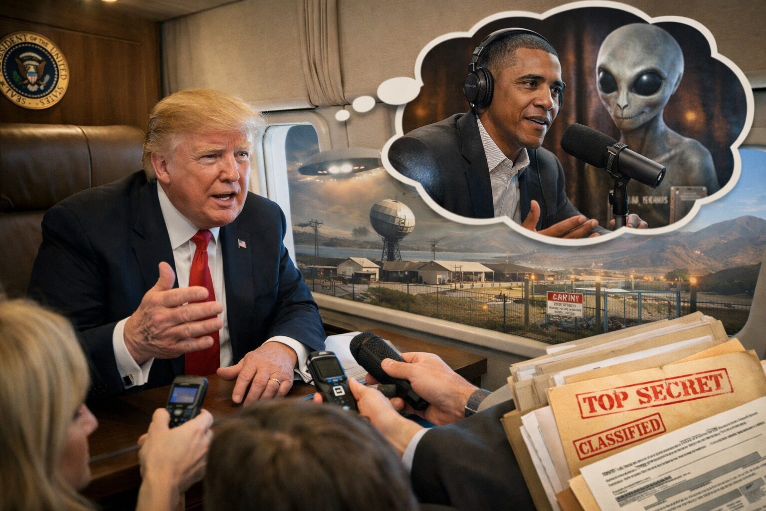 Spazio, Trump dopo le clamorose rivelazioni di Obama sugli alieni: “ha diffuso informazioni riservate, è gravissimo”
