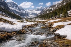 Acqua liquida dopo fusione neve