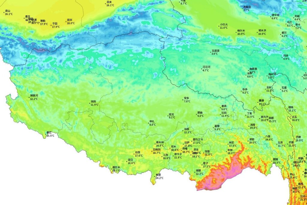 Caldo record Tibet