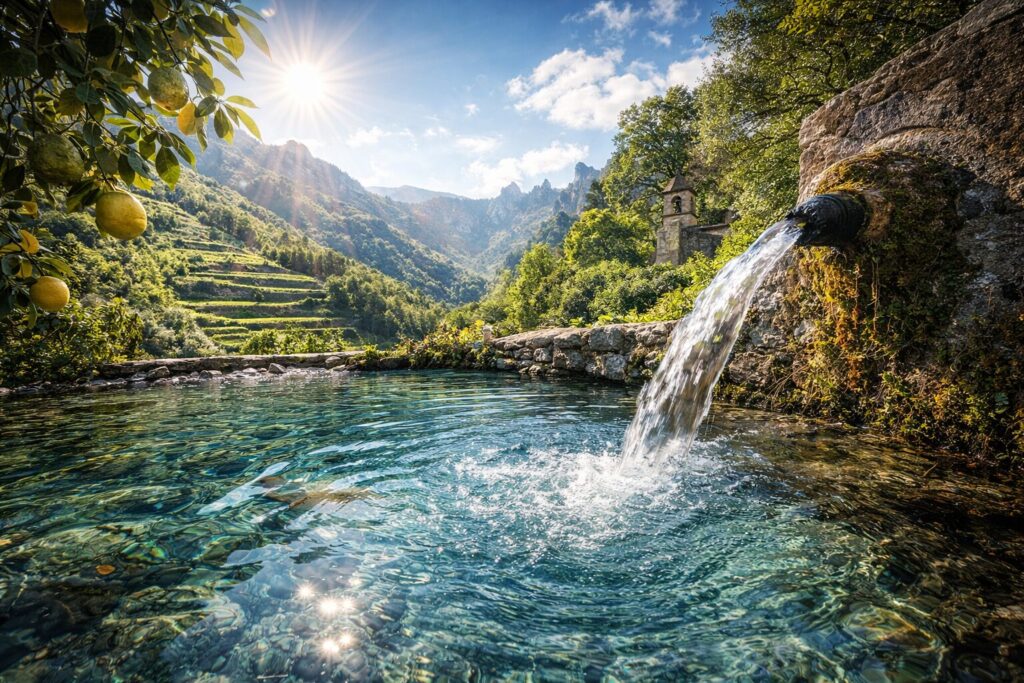 Fonte montagna acqua Calabria