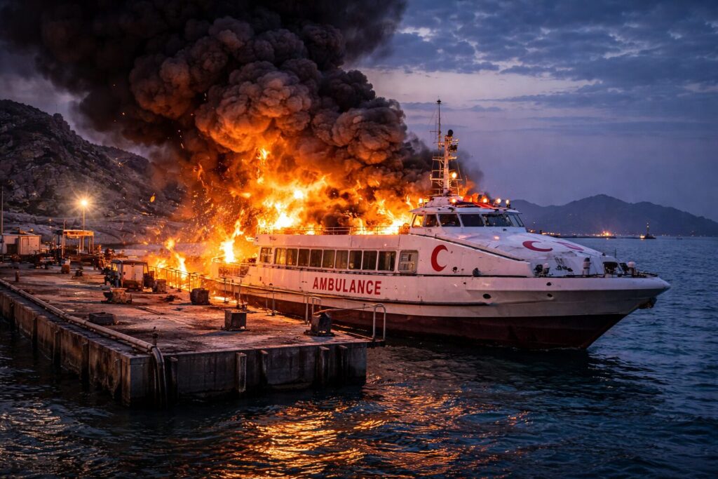 Guerra Iran nave ambulanza