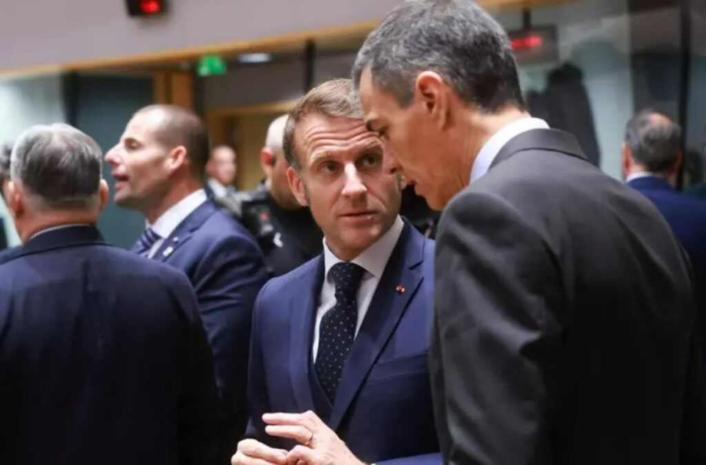 Macron Pedro Sanchez