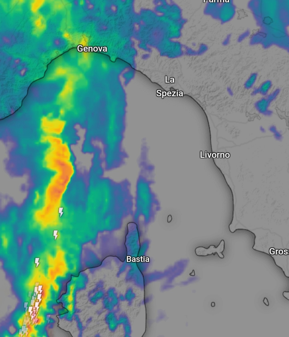 Radar meteo Liguria 