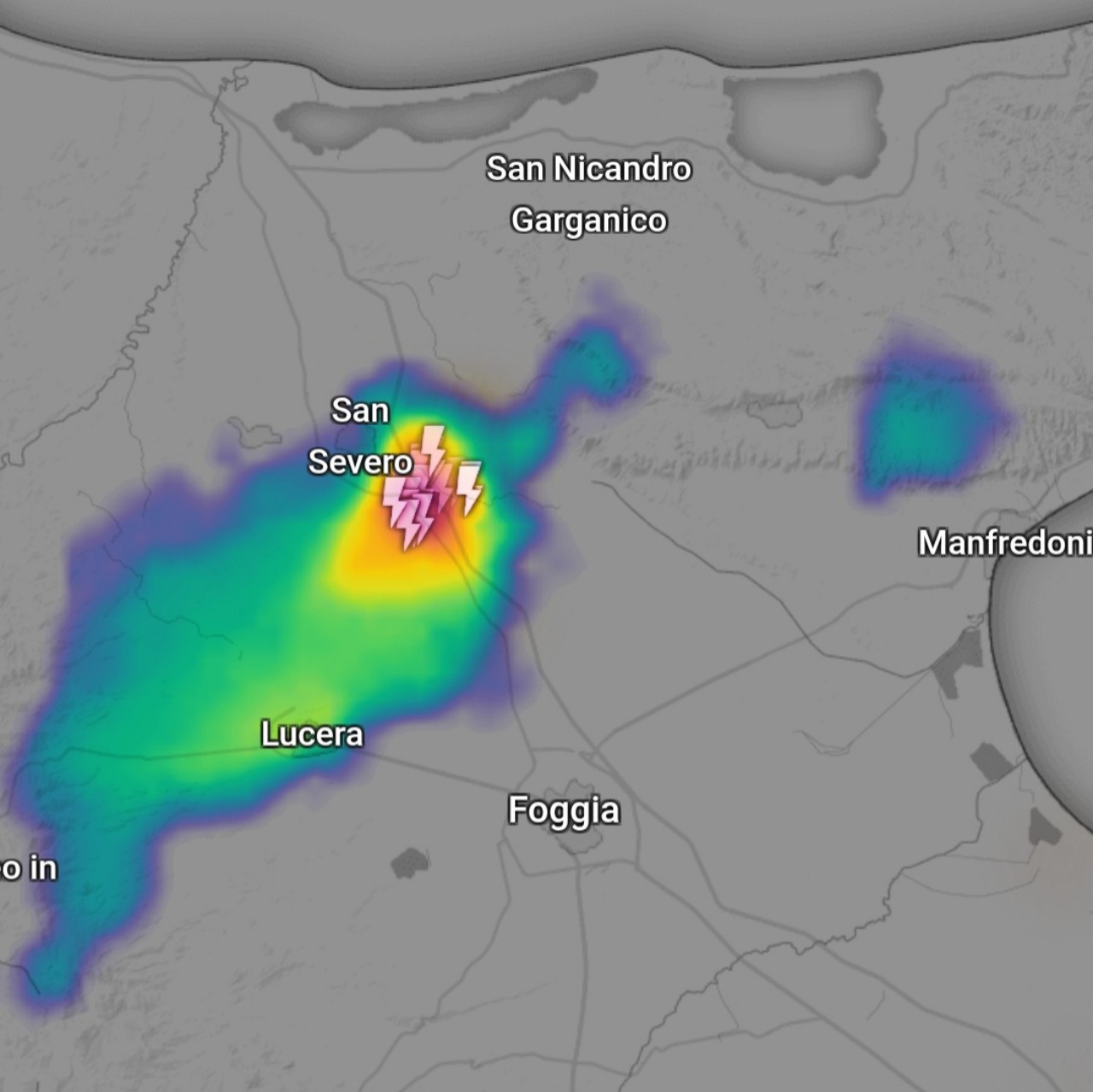 Radar meteo Puglia San Severo