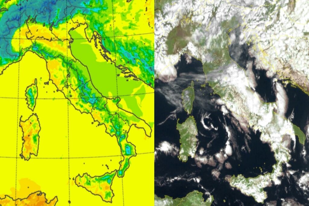 Temperature massime e satellite 21 marzo