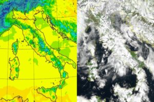 Temperature massime e satellite 22 marzo