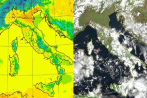 Temperature massime e satellite 23 marzo