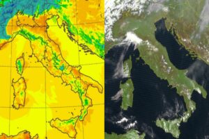 Temperature massime e satellite 25 marzo