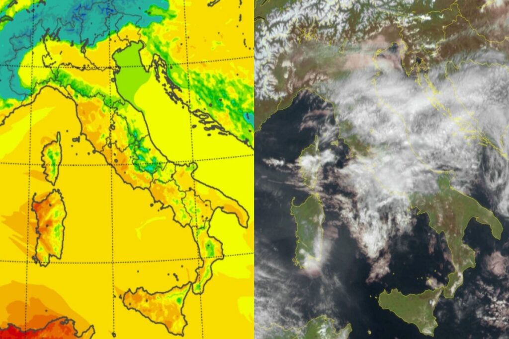 Temperature massime e satellite 4 marzo