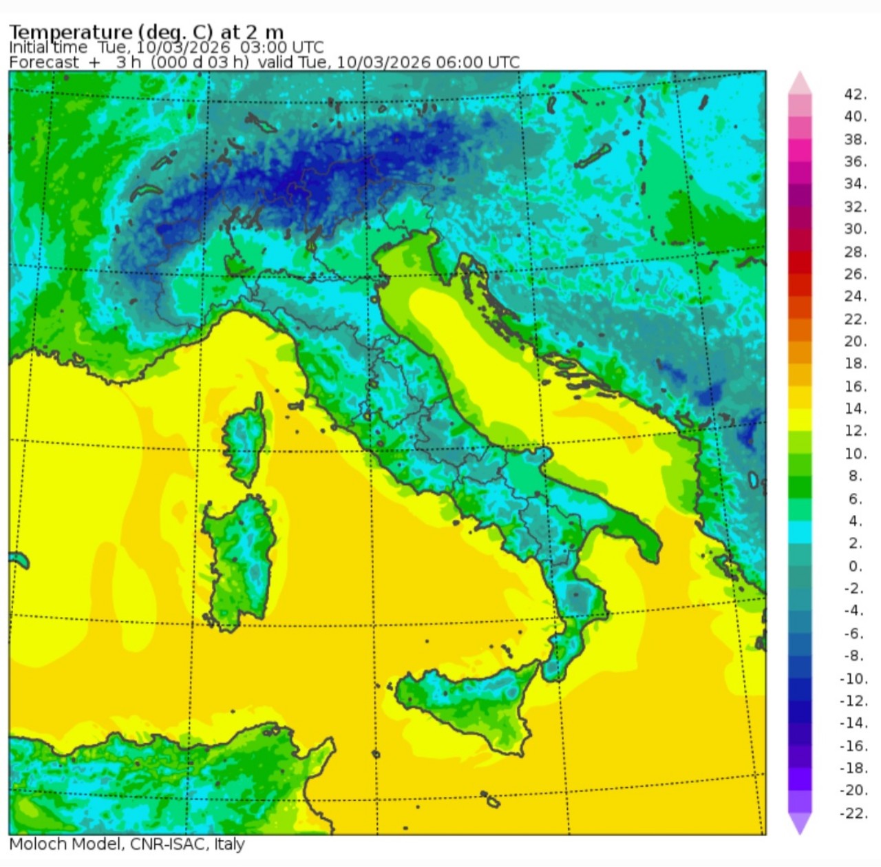 Temperature minime 10 marzo