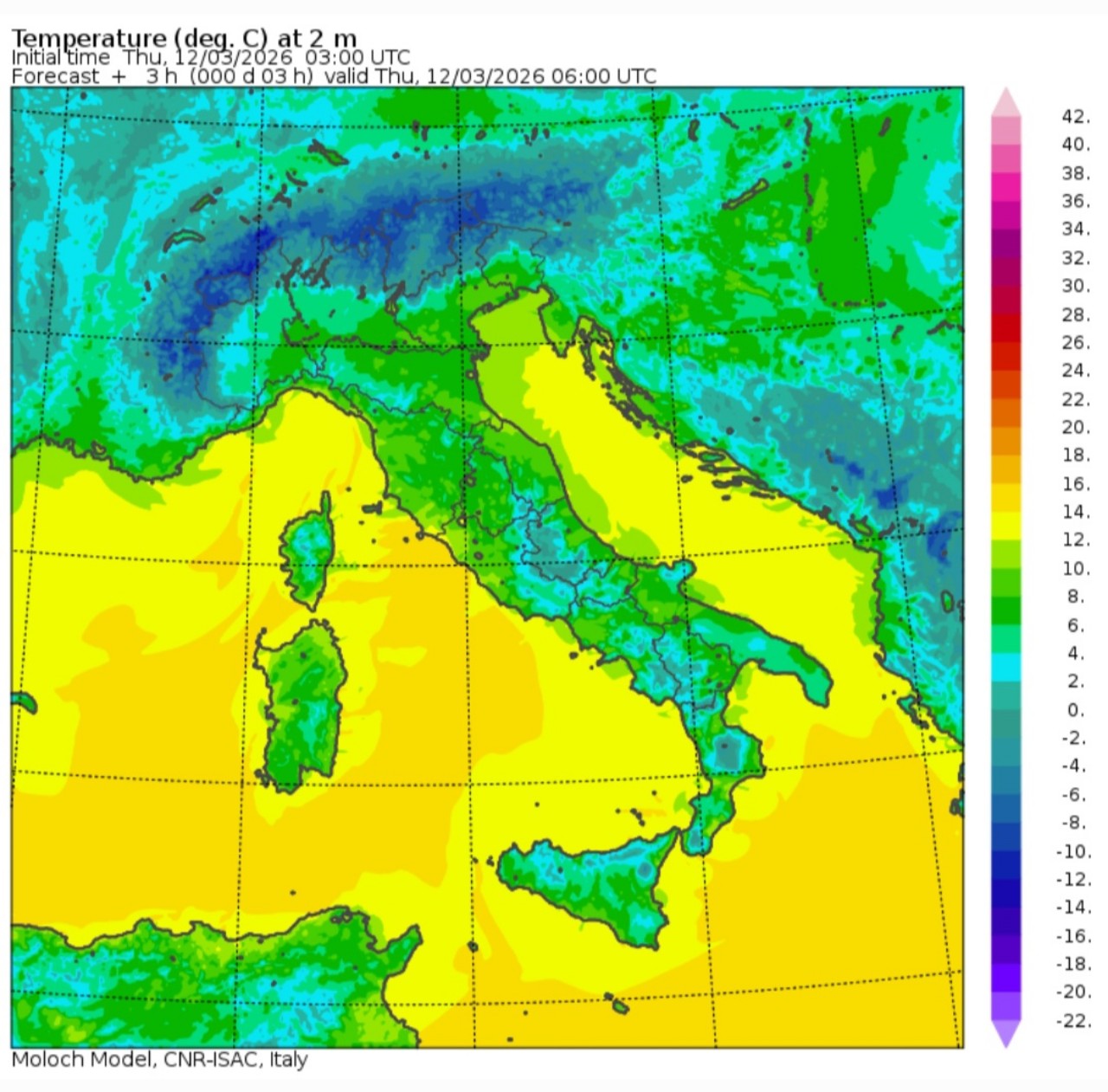 Temperature minime 12 marzo