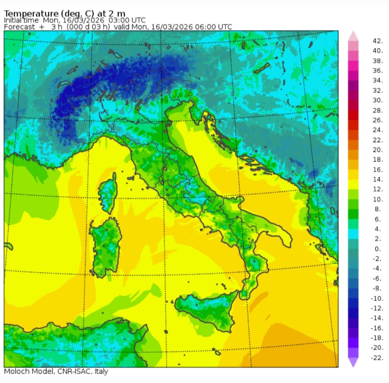 Temperature minime 16 marzo