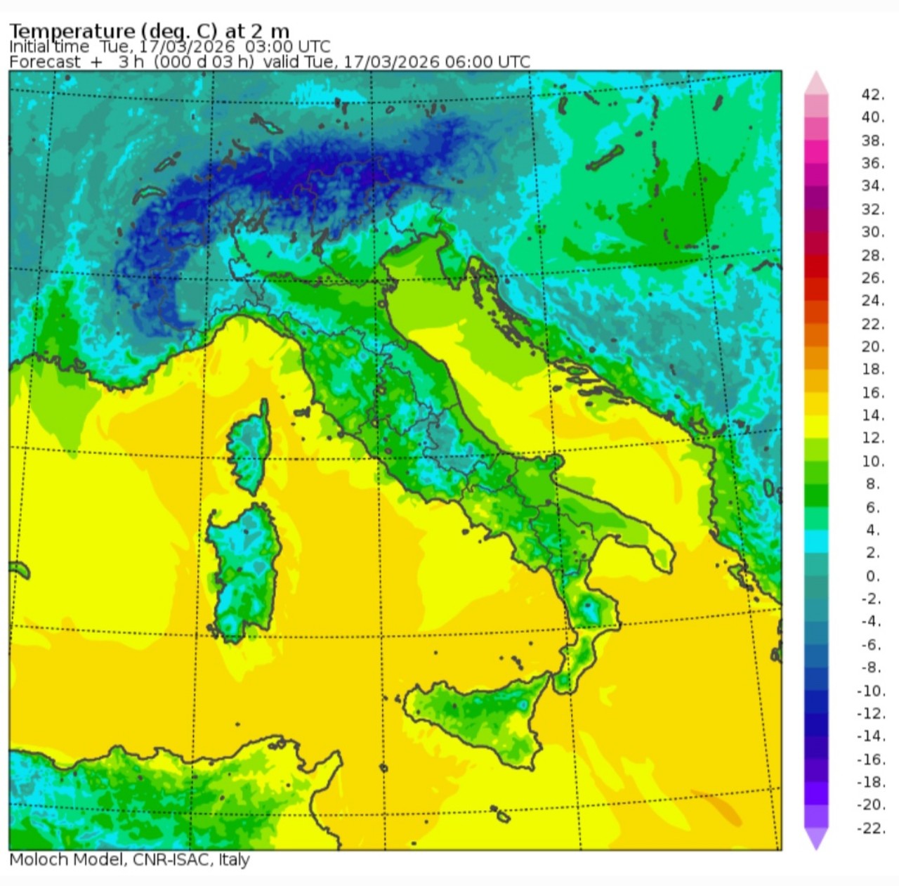 Temperature minime 17 marzo