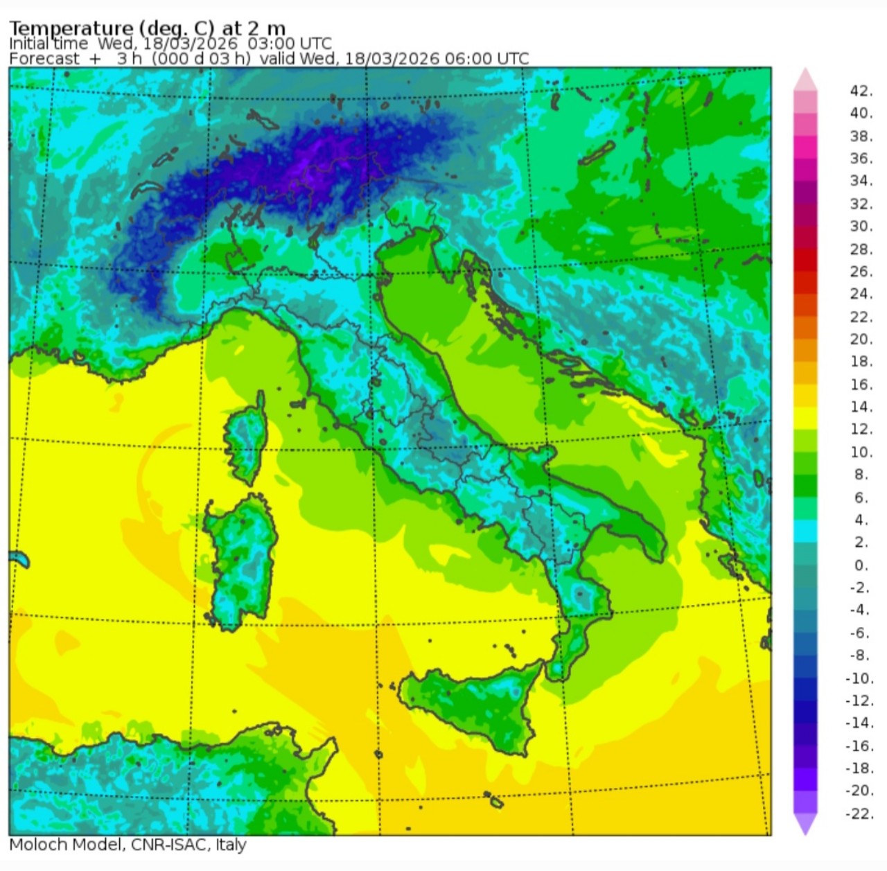 Temperature minime 18 marzo