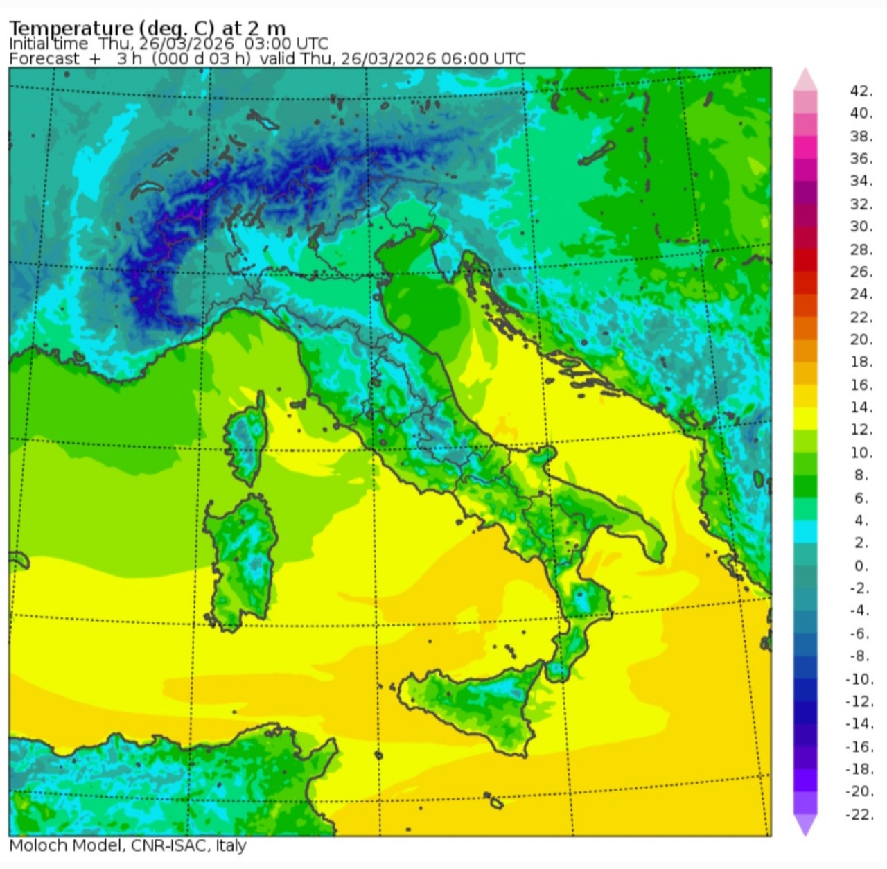 Temperature minime 26 marzo