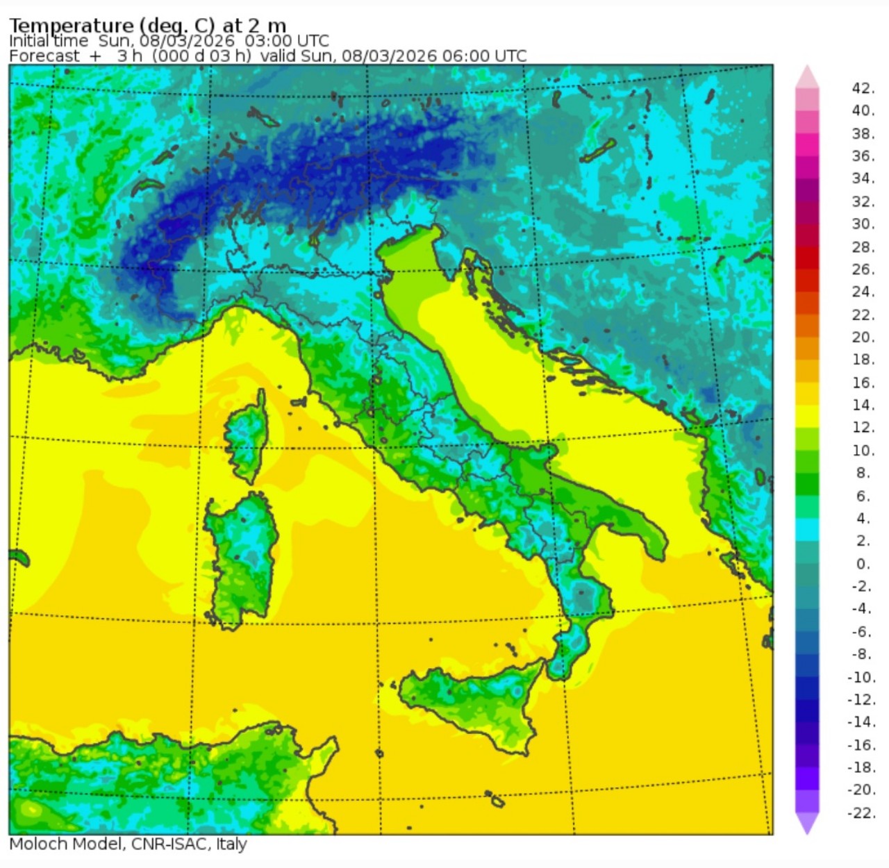 Temperature minime 8 marzo