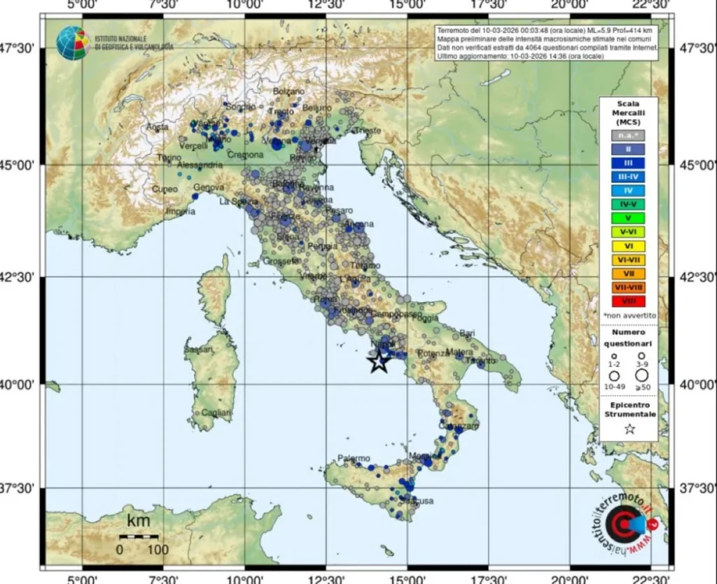 Terremoto Tirreno