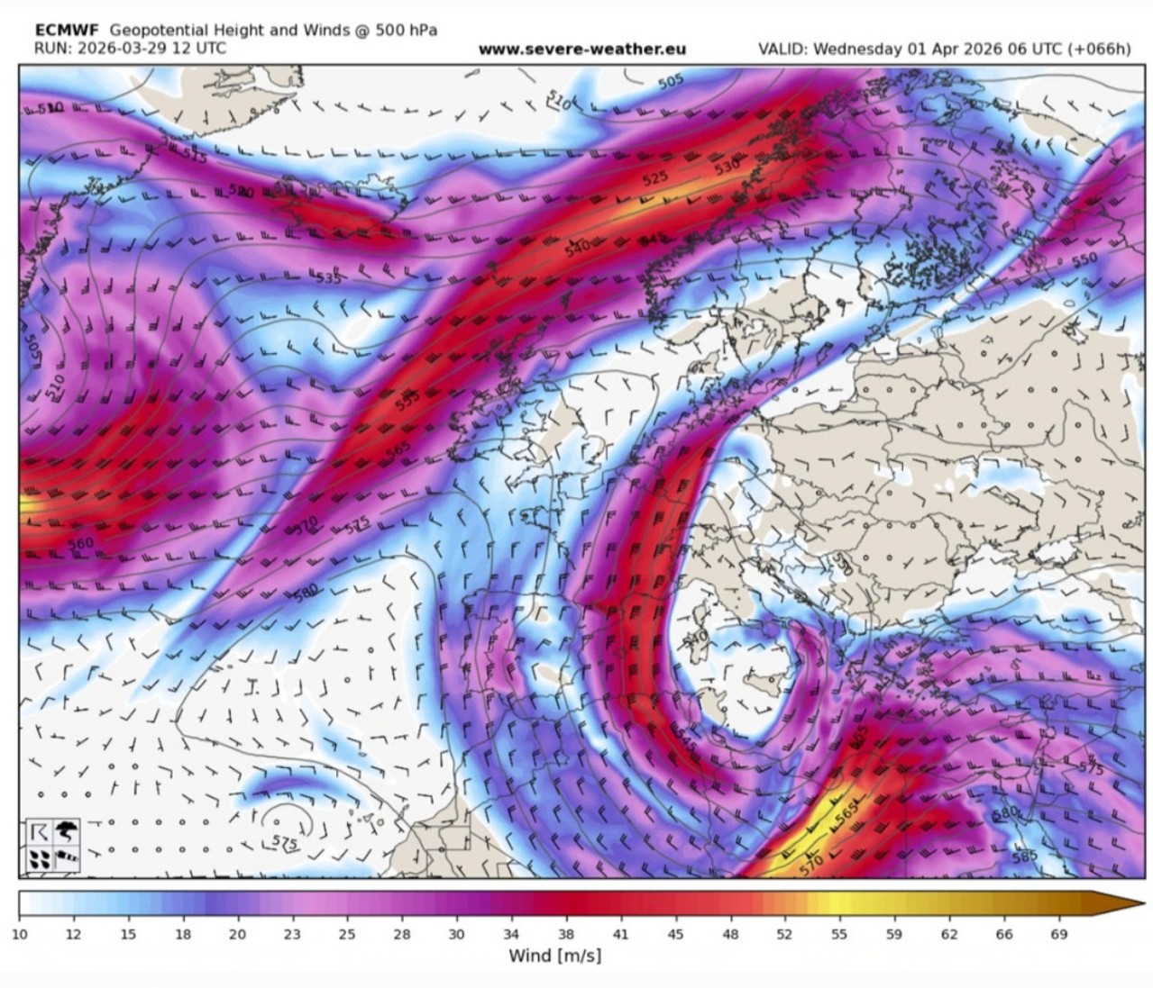 Venti 500 hPa