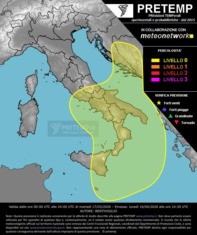 allerta meteo 17 marzo