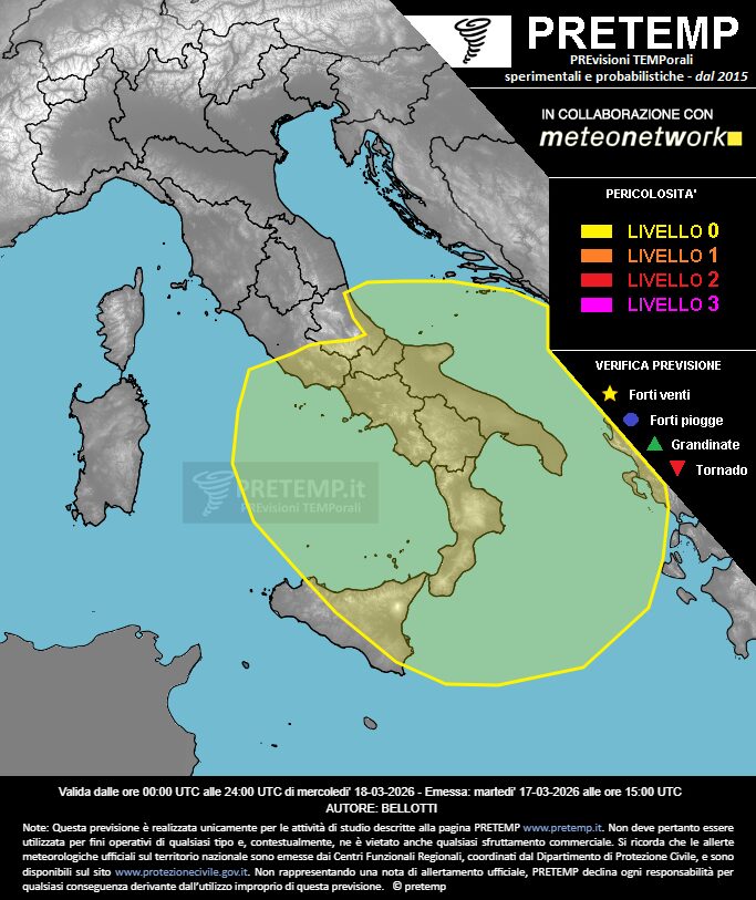 allerta meteo 18 marzo