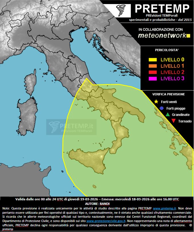 allerta meteo 19 marzo festa papà
