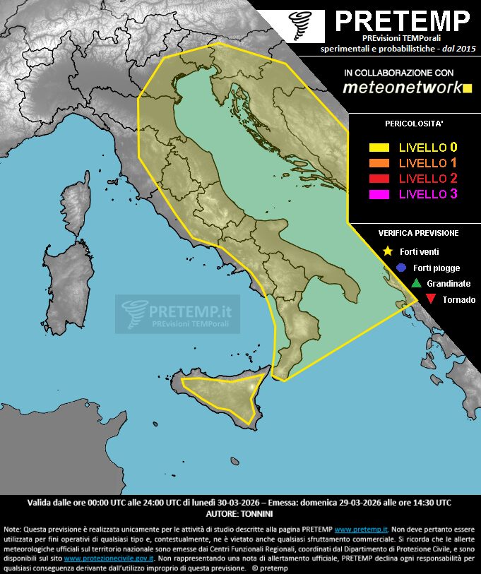 allerta meteo 30 marzo