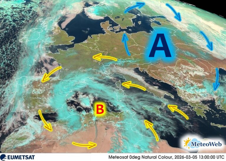allerta meteo ciclone mediterraneo 5 marzo 2026