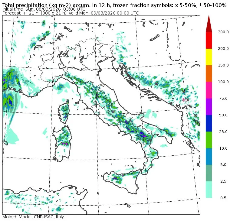 allerta meteo domenica 8 marzo
